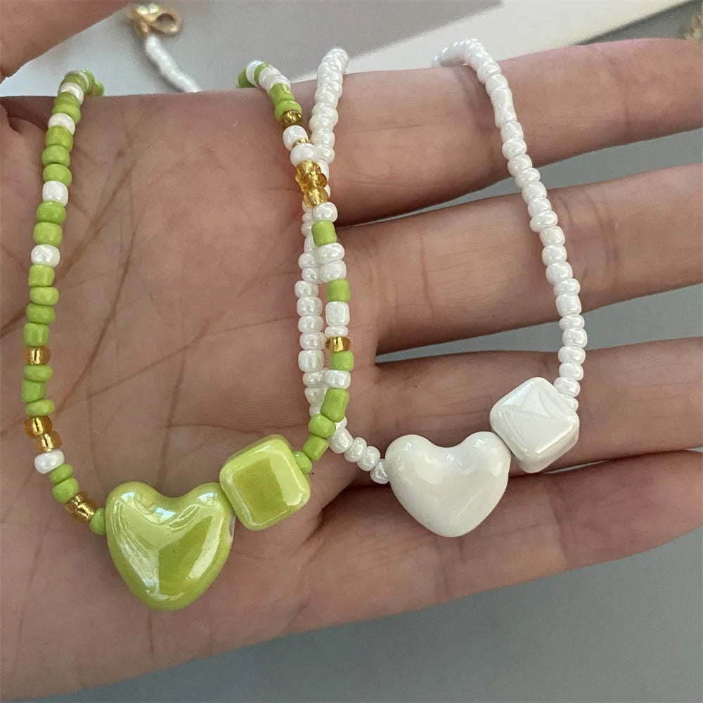 Amour Geometry Necklace - 10 colors - Hello Baabs LLC 