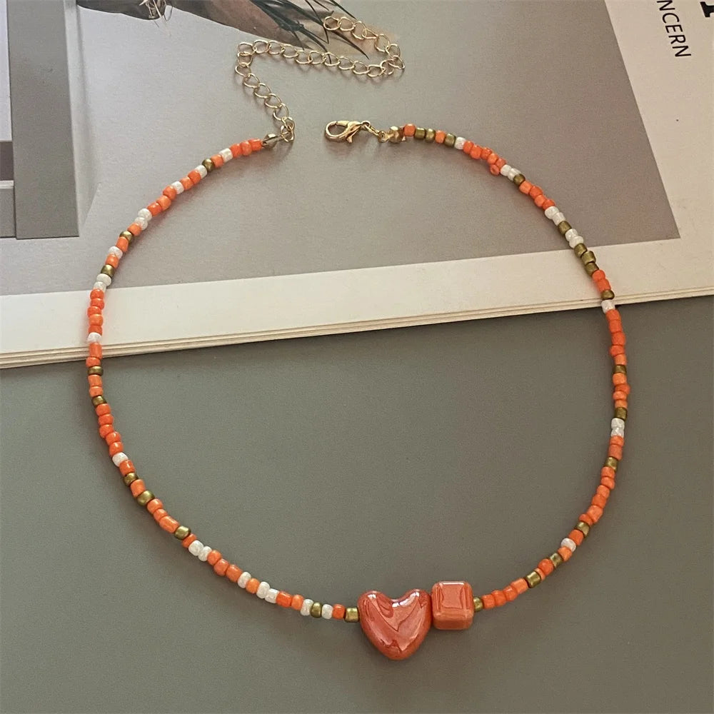 Amour Geometry Necklace - 10 colors - Hello Baabs LLC 