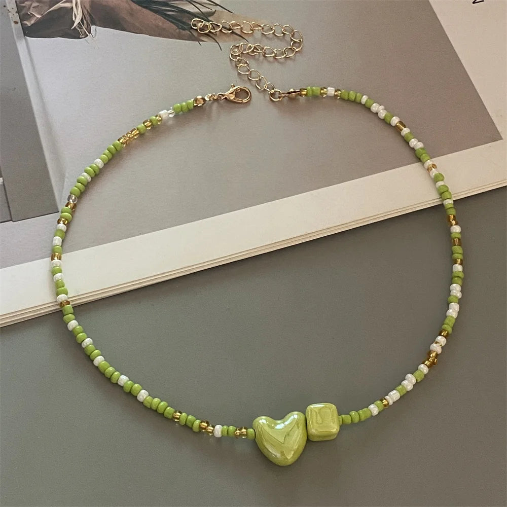 Amour Geometry Necklace - 10 colors - Hello Baabs LLC 