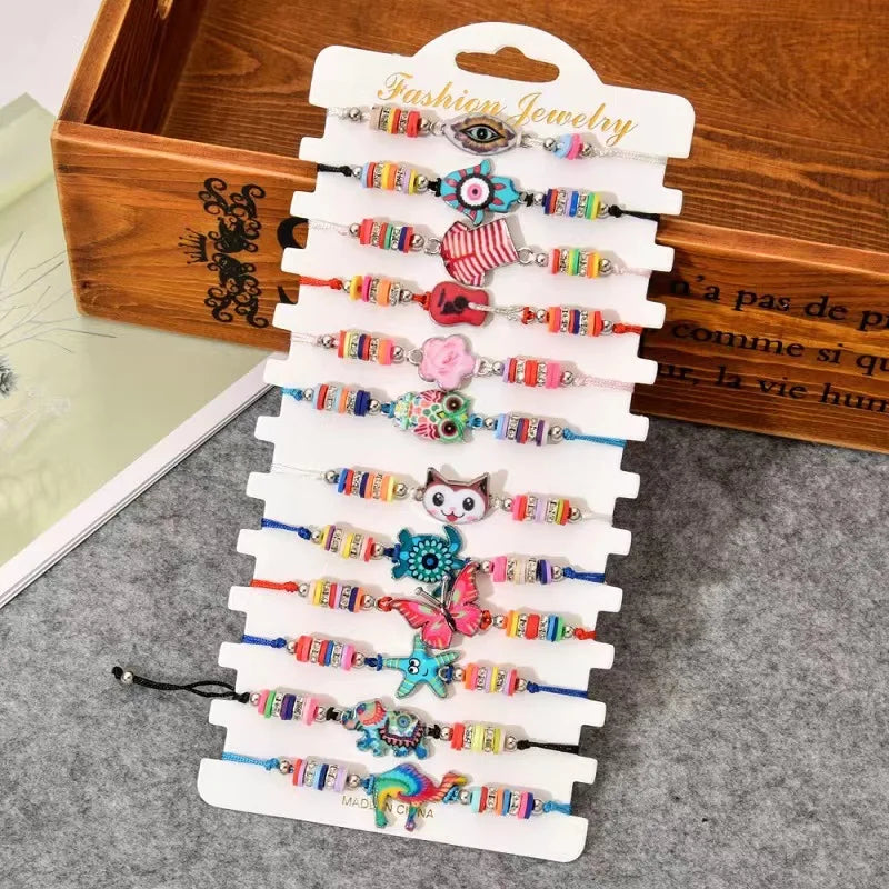 Animal Besties Charm 12pc Bracelet Set - 15 variants - Hello Baabs LLC 
