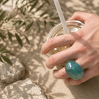 Aqua Ripple Ring (size 7) - 2 variants - Hello Baabs