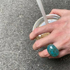 Aqua Ripple Ring (size 7) - 2 variants - hello baabs 