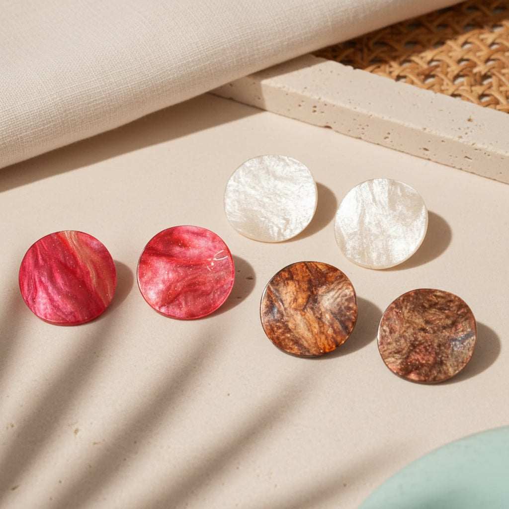 Autumn Disc Earrings - 3 colors - Hello Baabs