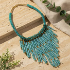 Azure Drift Statement Necklace - Hello Baabs LLC 