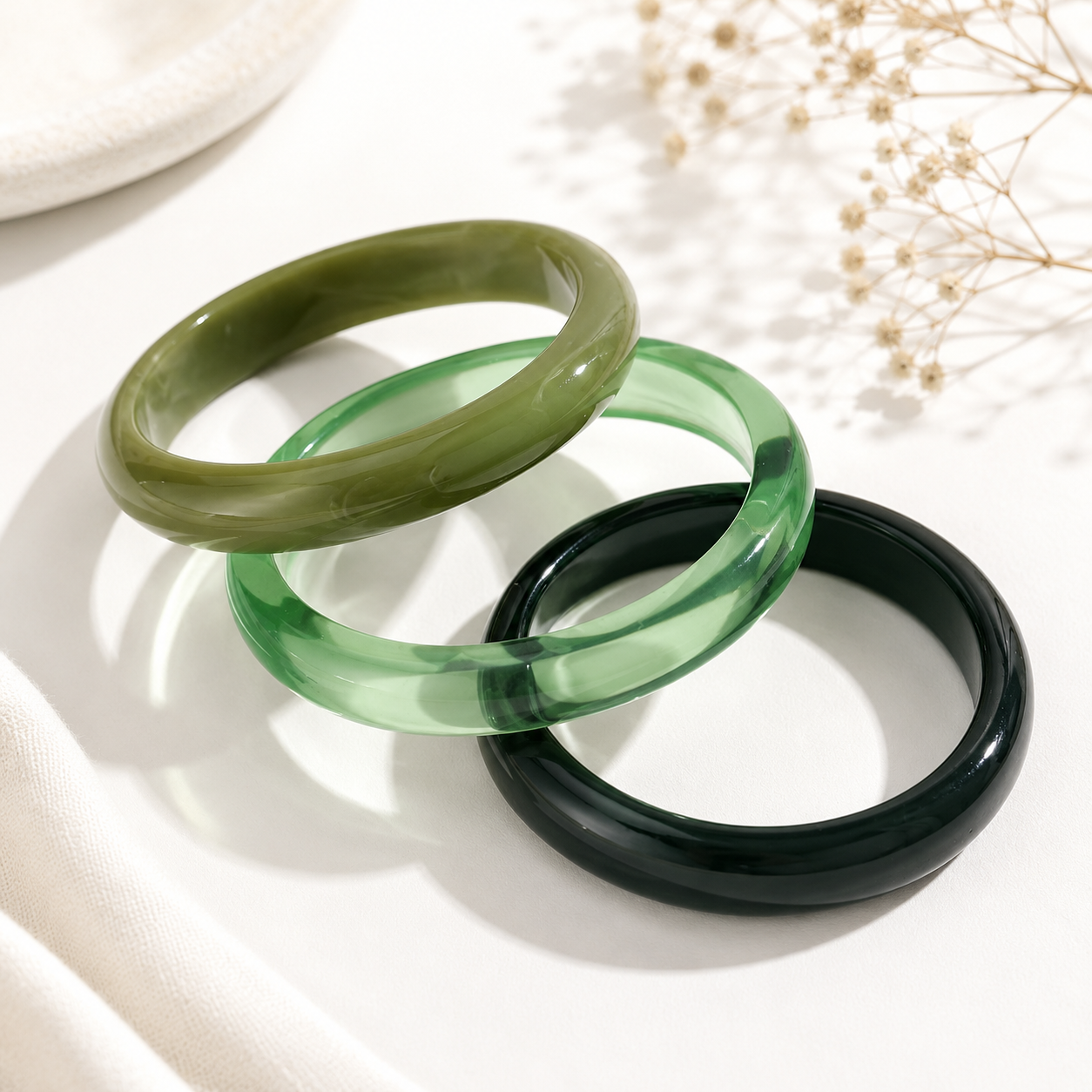 Baabs Bangle Trio 3pc set (2.55" diameter) - 4 colors - Hello Baabs LLC 