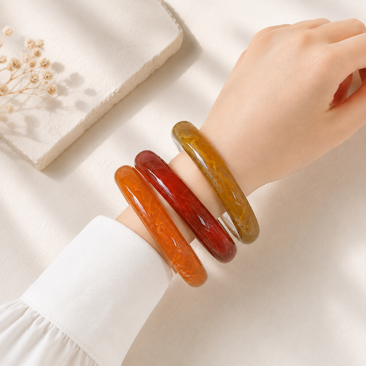 Baabs Bangle Trio 3pc set (2.55" diameter) - 4 colors - Hello Baabs LLC 
