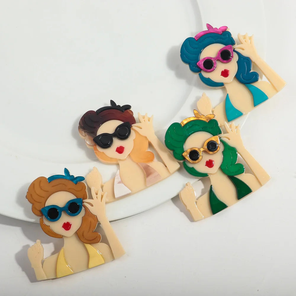 Beach Bliss Babe Brooch - 6 colors - Hello Baabs