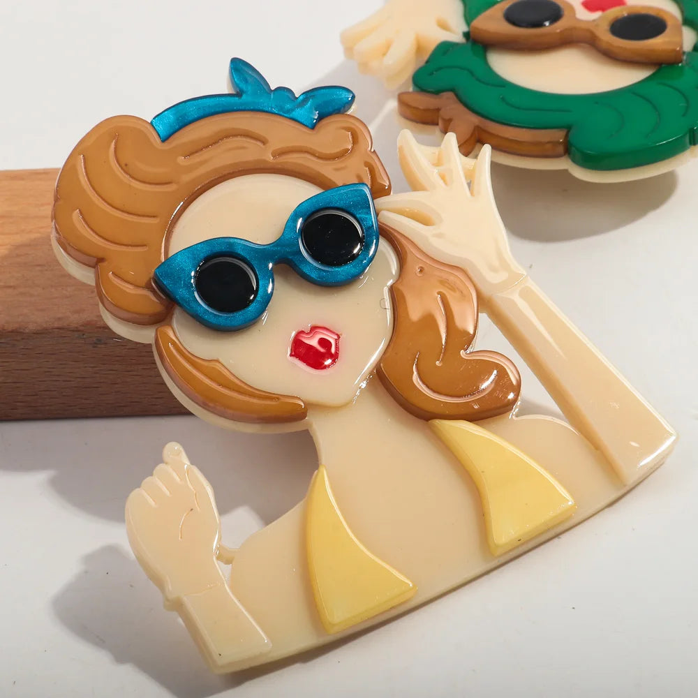 Beach Bliss Babe Brooch - 6 colors - Hello Baabs
