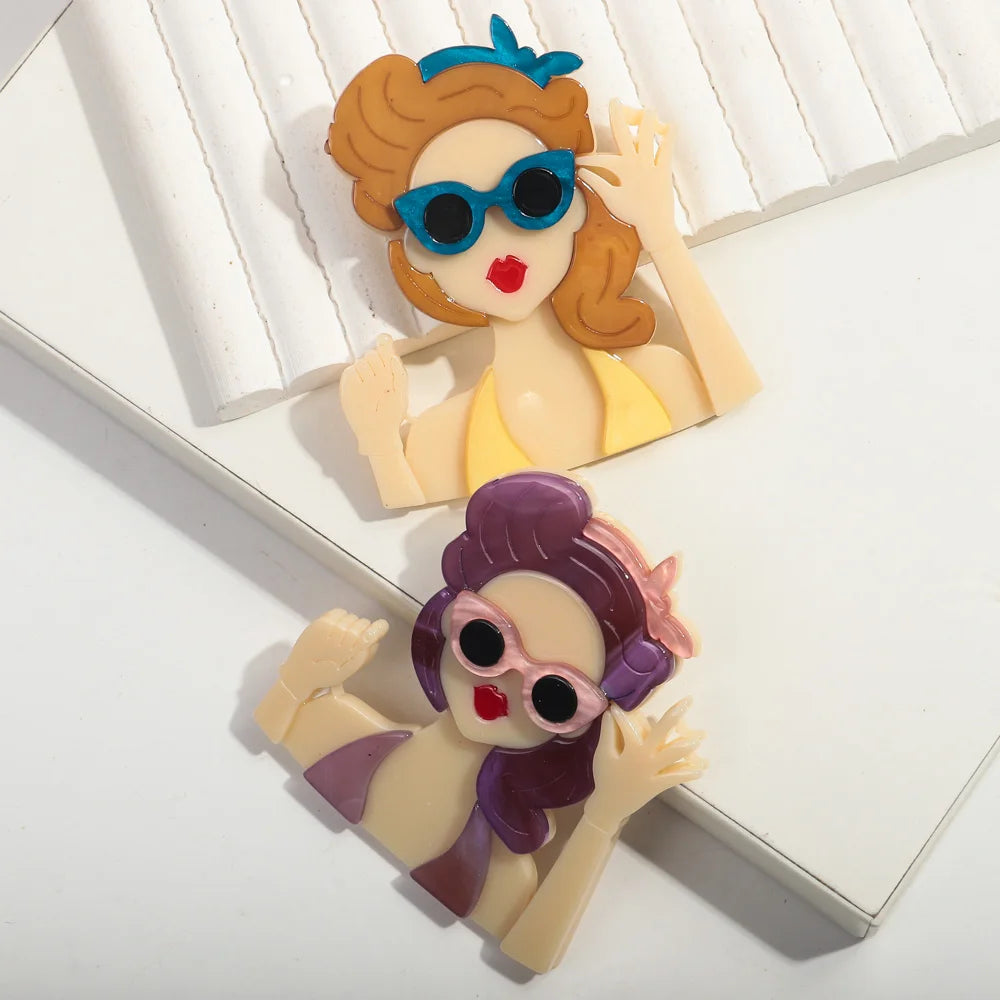 Beach Bliss Babe Brooch - 6 colors - Hello Baabs