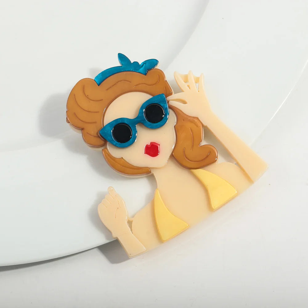 Beach Bliss Babe Brooch - 6 colors - Hello Baabs