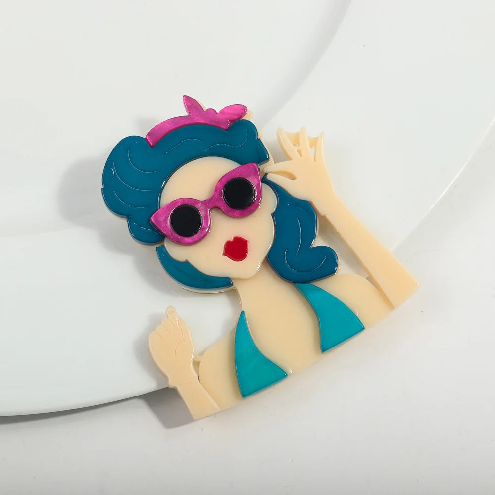 Beach Bliss Babe Brooch - 6 colors - Hello Baabs