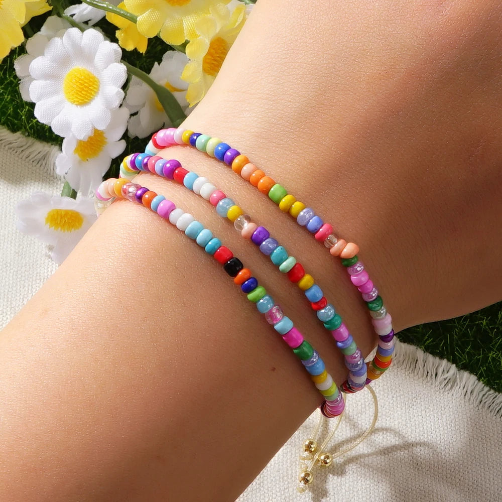 Bead Wave Adjustable Bracelets (2 pc set) - hello baabs 