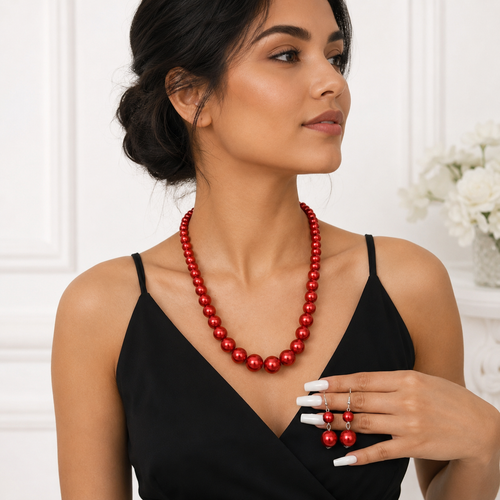 Beaded Glory Necklace & Earrings Set - 5 colors - Hello Baabs