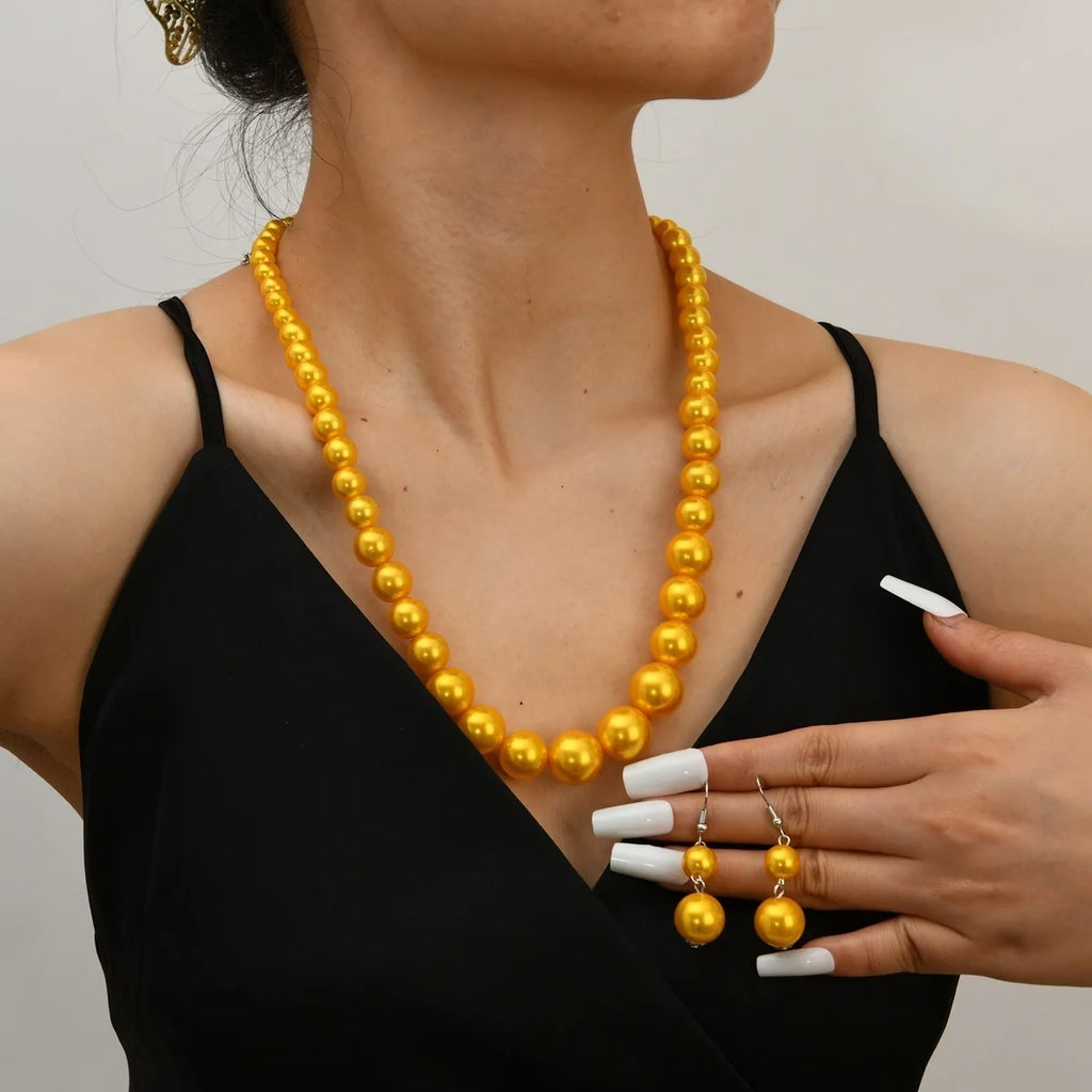 Beaded Glory Necklace & Earrings Set - 5 colors - Hello Baabs LLC 