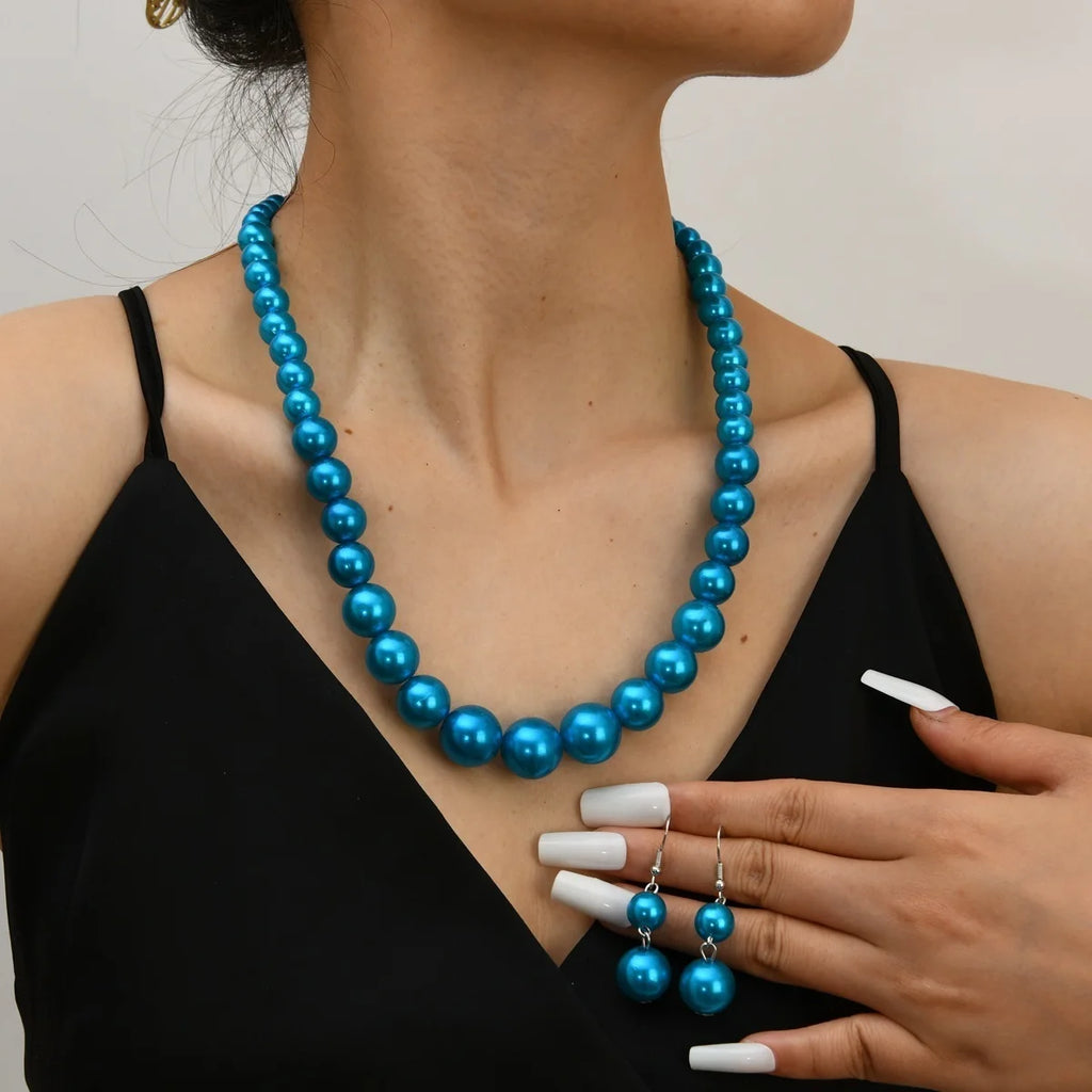 Beaded Glory Necklace & Earrings Set - 5 colors - Hello Baabs LLC 