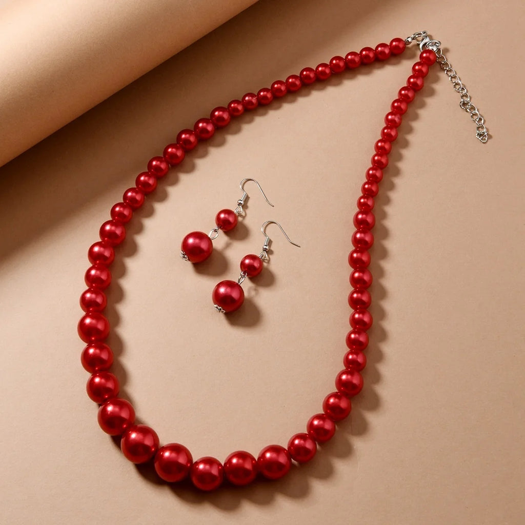 Beaded Glory Necklace & Earrings Set - 5 colors - hello baabs 