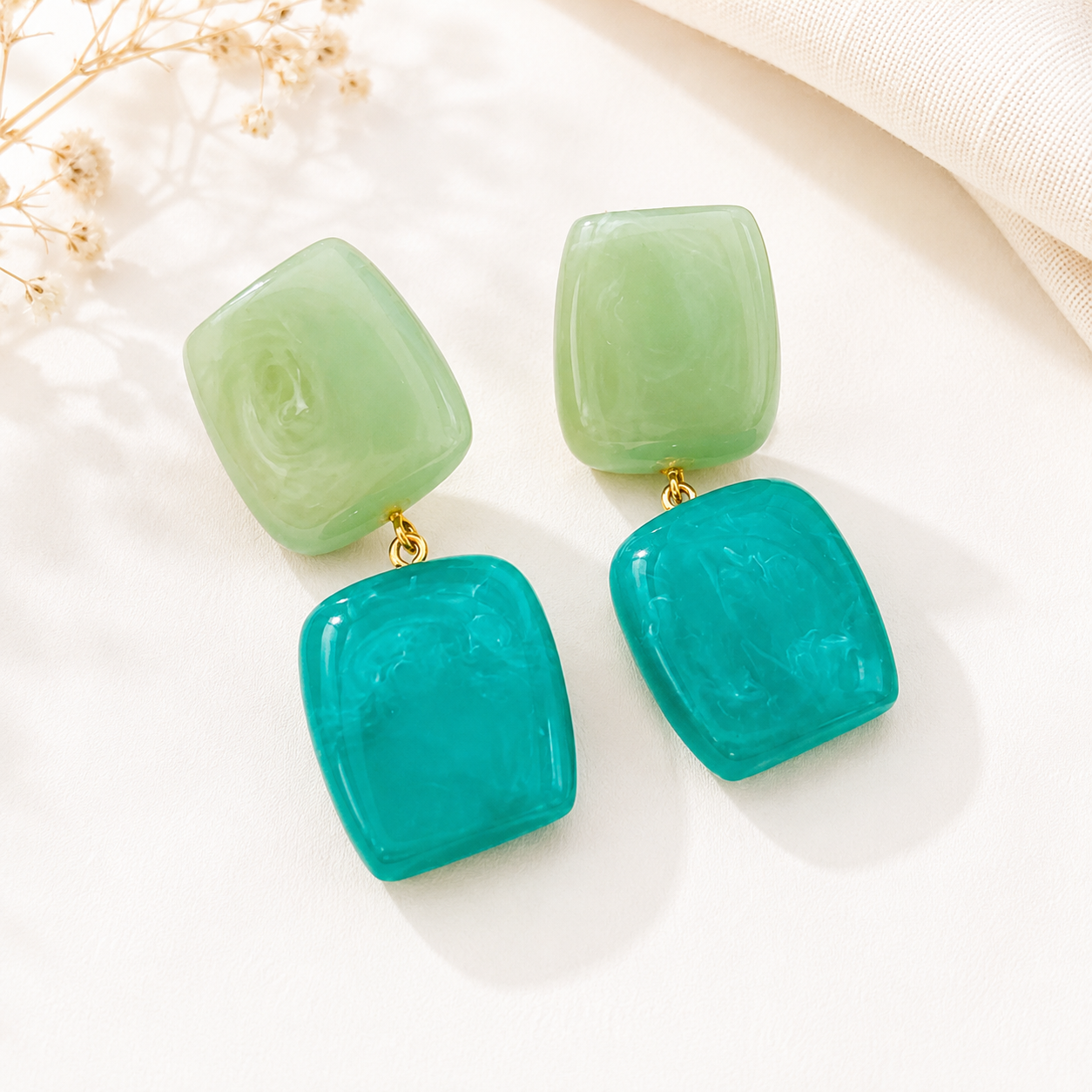 Block & Flow Earrings - 2 colors - Hello Baabs