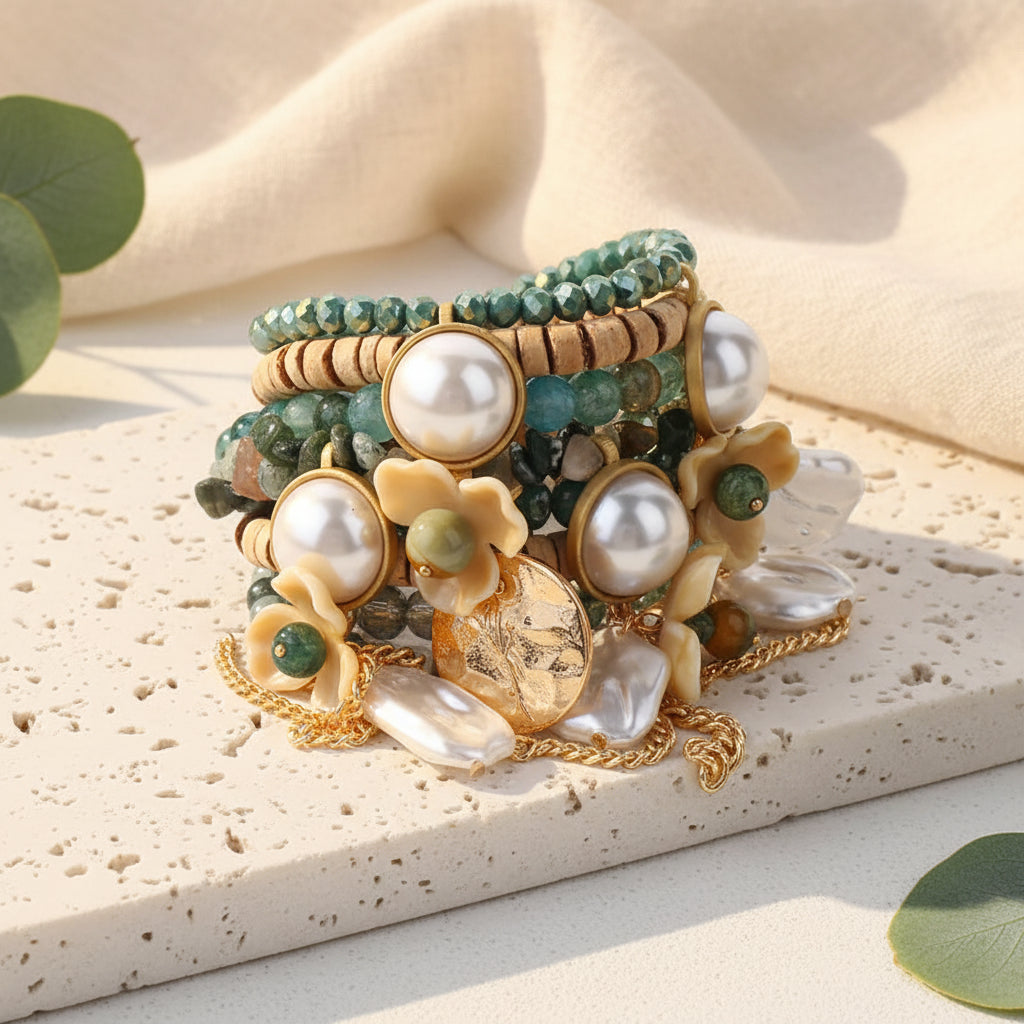 Bloom Trail Bracelet Stack - Hello Baabs
