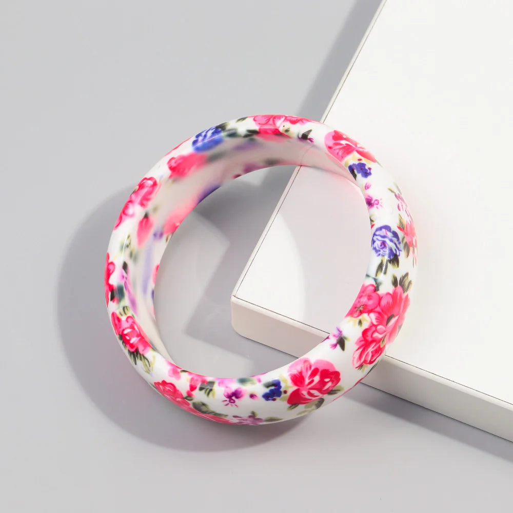 Blush Bloom Bangle (2.60" diameter) - Hello Baabs LLC 
