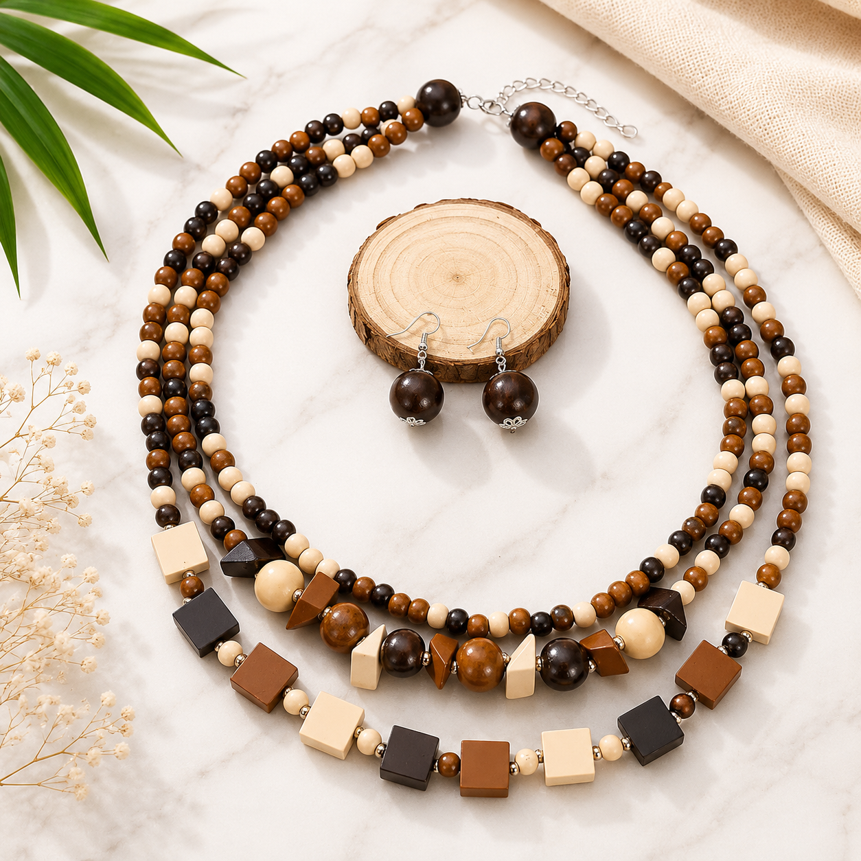 Boheme Ancestry Statement Necklace & Earrings Set - 4 variants - Hello Baabs