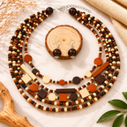 Boheme Ancestry Statement Necklace & Earrings Set - 4 variants - Hello Baabs