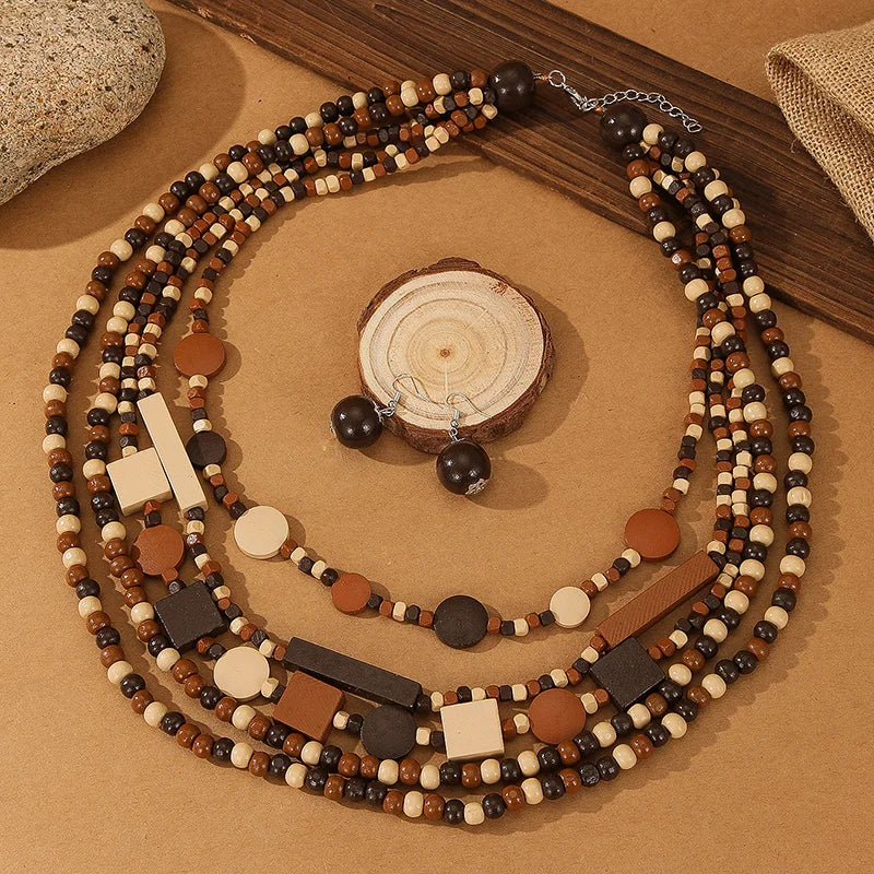 Boheme Ancestry Statement Necklace & Earrings Set - 4 variants - hello baabs 