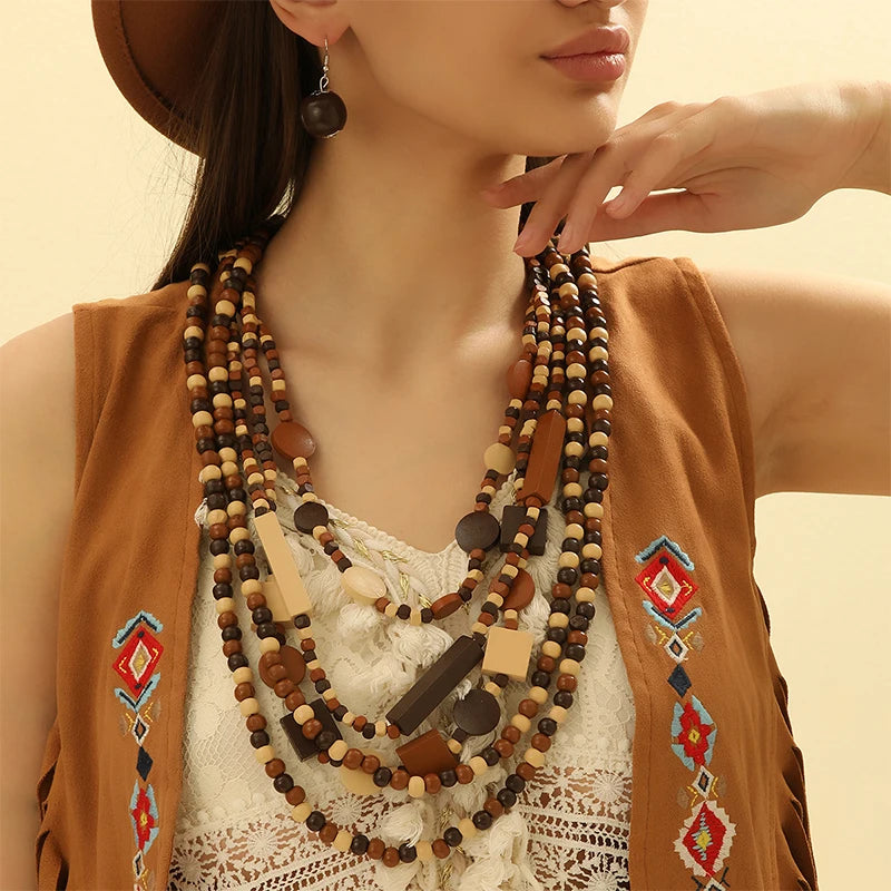 Boheme Ancestry Statement Necklace & Earrings Set - 4 variants - hello baabs 