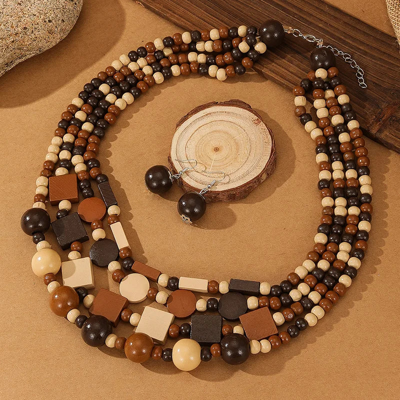 Boheme Ancestry Statement Necklace & Earrings Set - 4 variants - hello baabs 