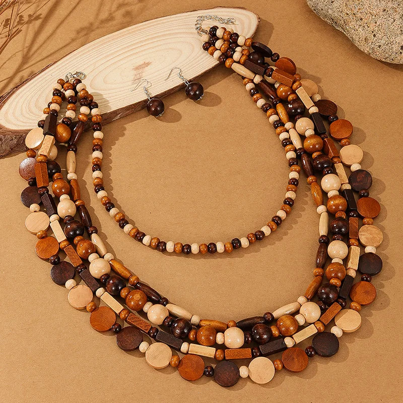 Boheme Ancestry Statement Necklace & Earrings Set - 4 variants - hello baabs 