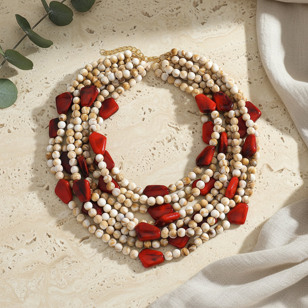 Bohemian Radiance Handmade Necklace - Hello Baabs LLC 