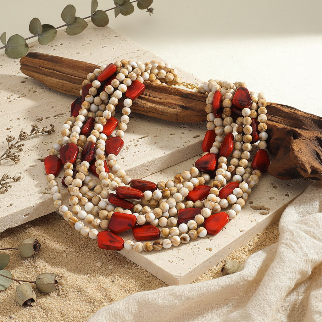 Bohemian Radiance Handmade Necklace - Hello Baabs LLC 