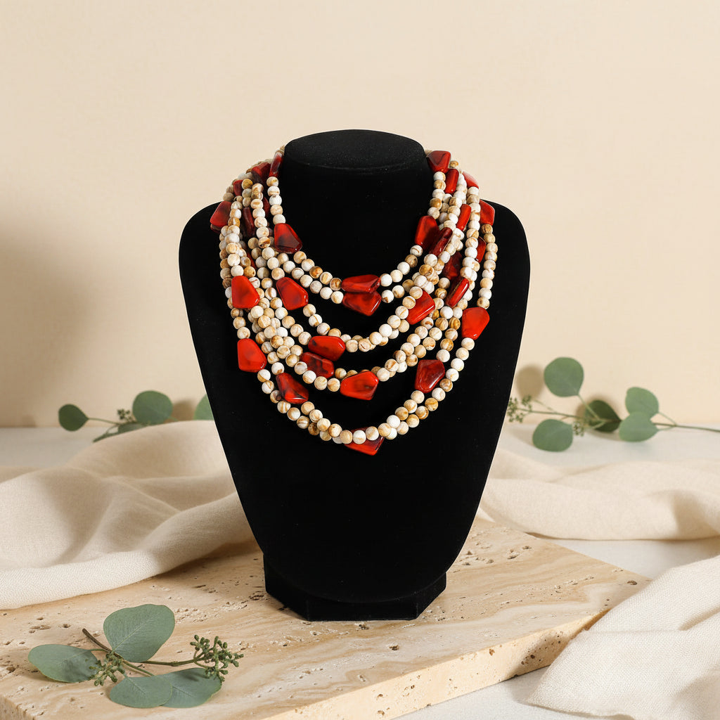 Bohemian Radiance Handmade Necklace - Hello Baabs LLC 