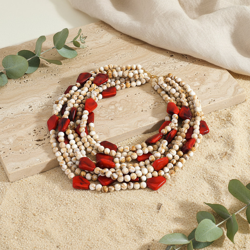 Bohemian Radiance Handmade Necklace - Hello Baabs LLC 