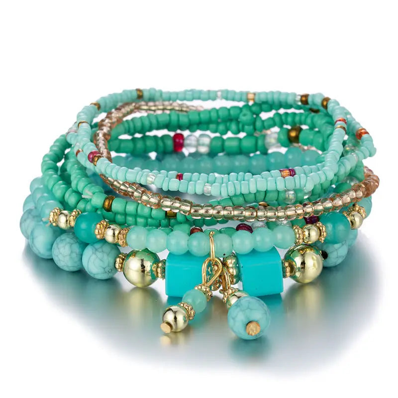 Boho Burst Stretch Bracelet Set - 7 colors - Hello Baabs LLC 