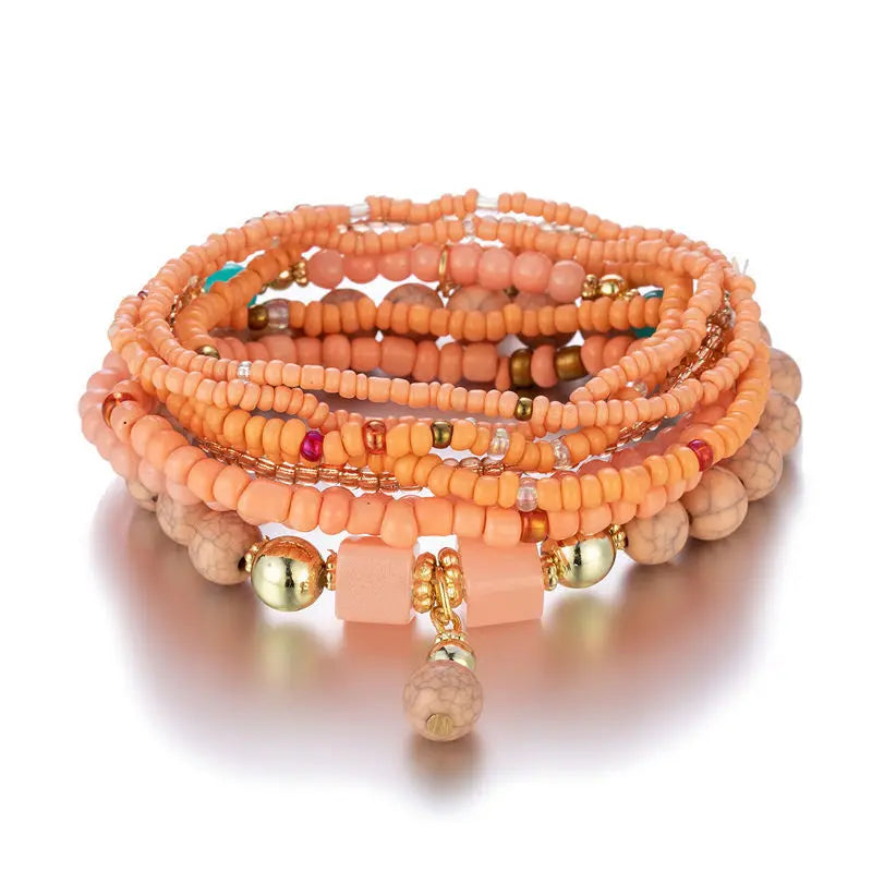 Boho Burst Stretch Bracelet Set - 7 colors - Hello Baabs LLC 