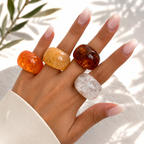 Boho Glow Ring (size 9) - 4 colors or set option - Hello Baabs