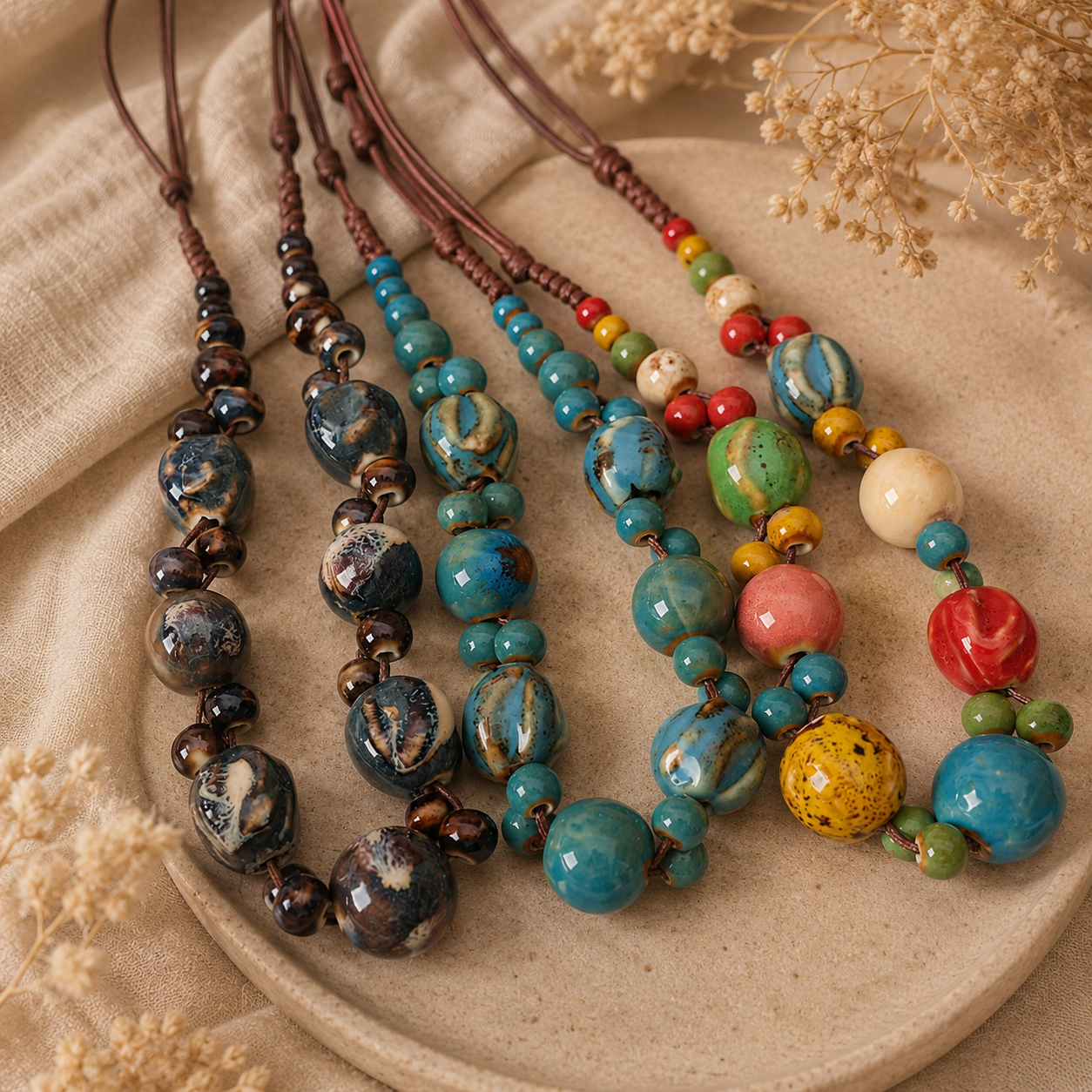 Boho Spirit Bead Necklace - 3 colors - Hello Baabs