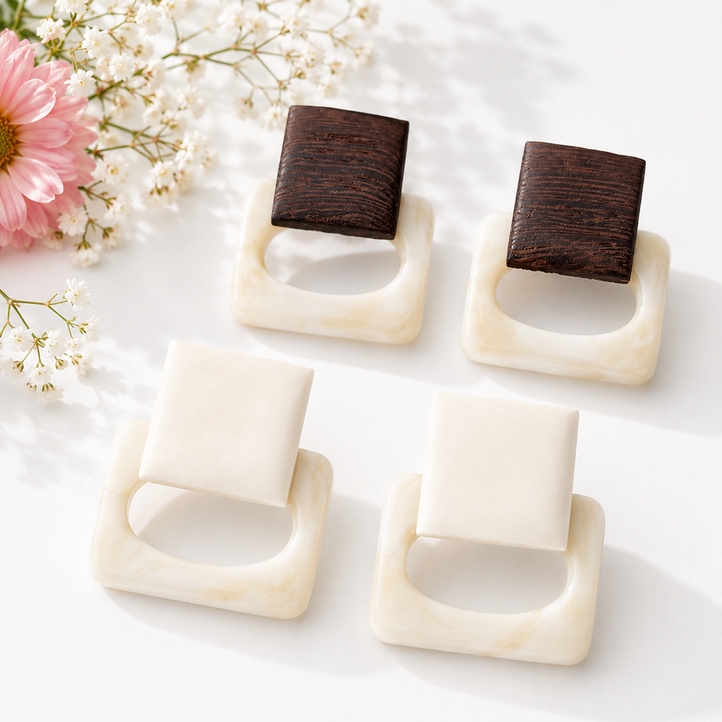 Bold Block Earrings - 2 colors - Hello Baabs