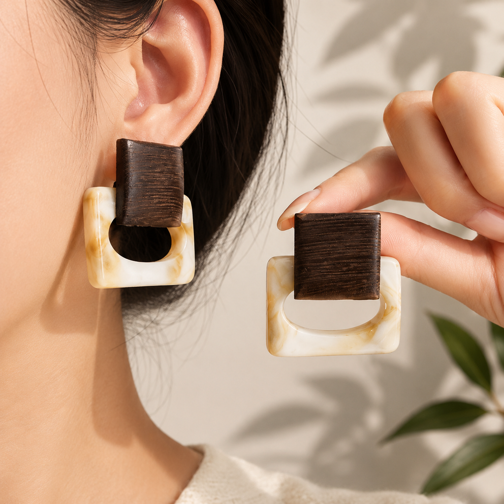 Bold Block Earrings - 2 colors - Hello Baabs