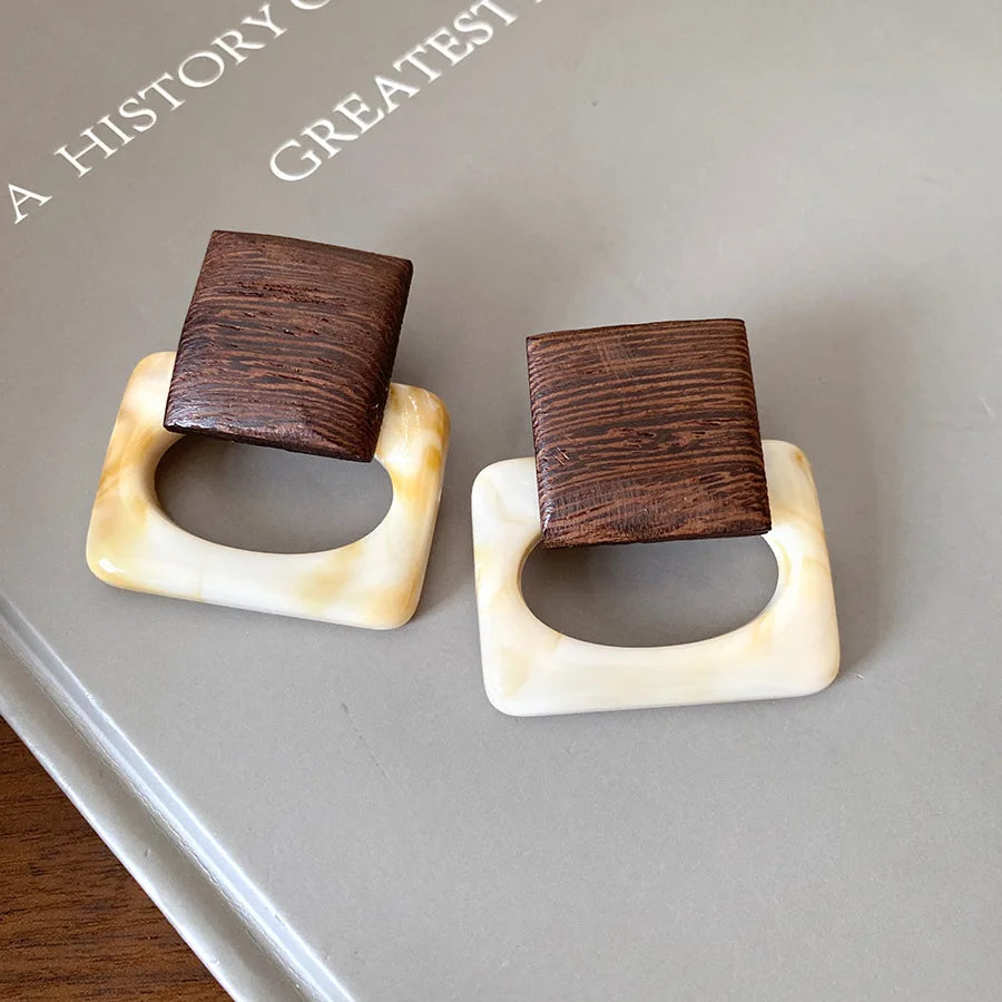 Bold Block Earrings - 2 colors - Hello Baabs LLC 