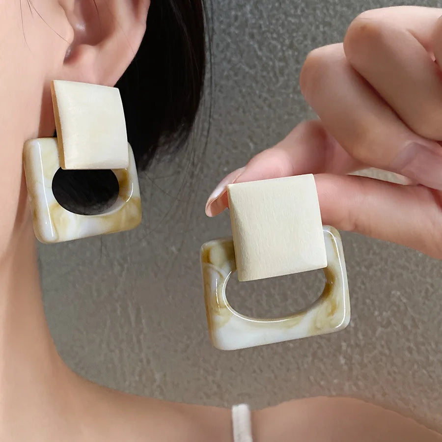 Bold Block Earrings - 2 colors - Hello Baabs LLC 