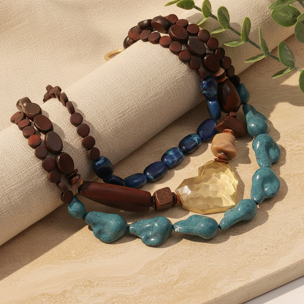 Bold Cascade Beaded Necklace - Hello Baabs