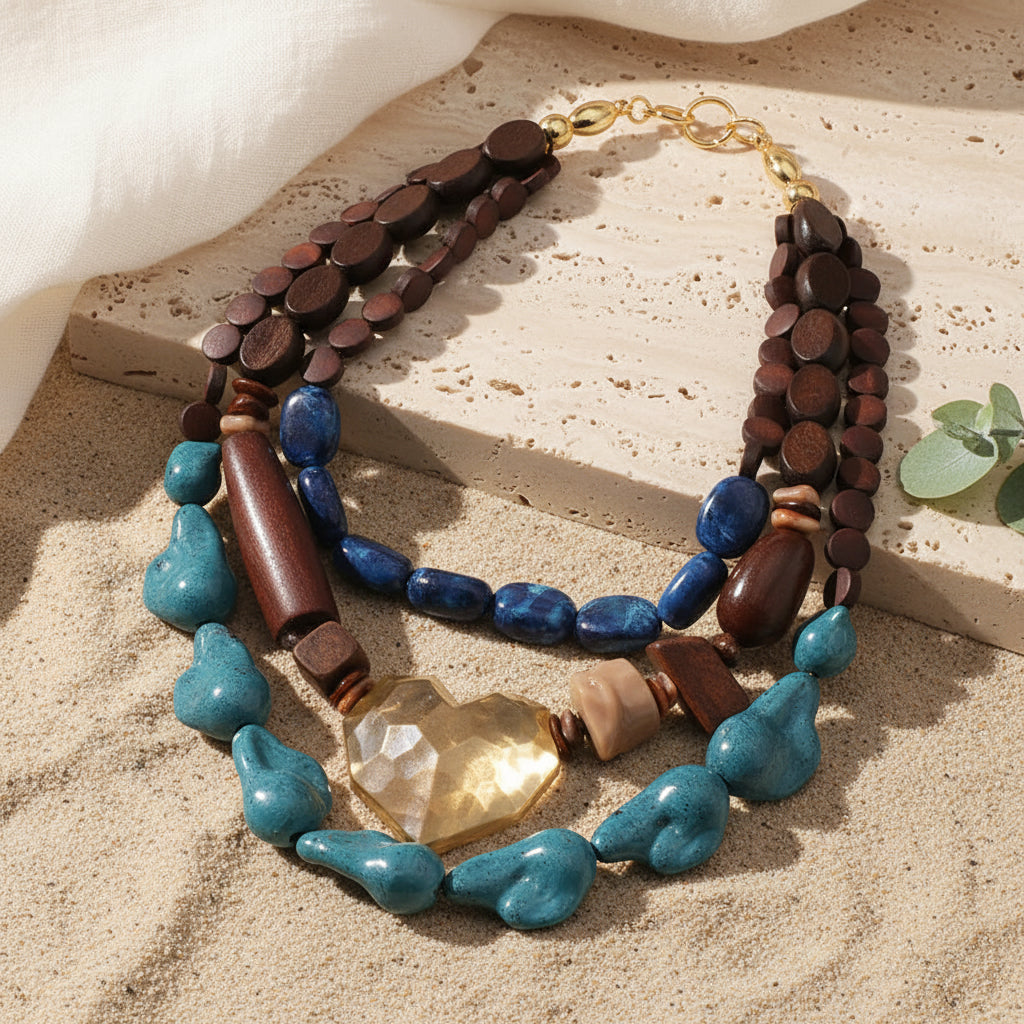 Bold Cascade Beaded Necklace - Hello Baabs