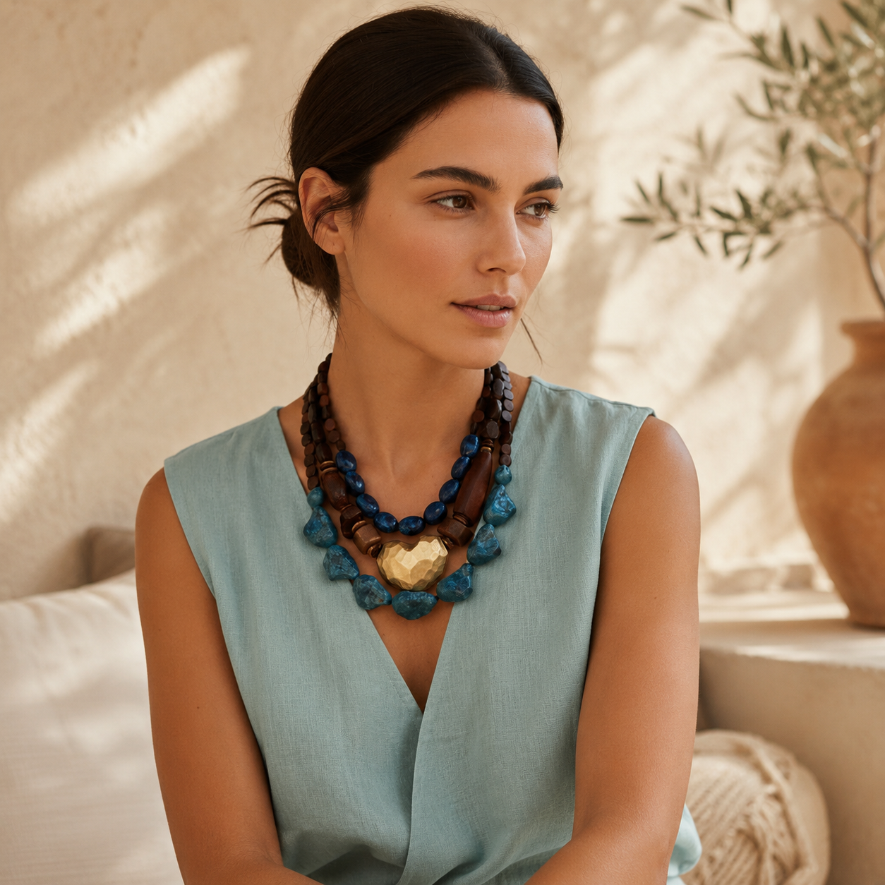 Bold Cascade Beaded Necklace - Hello Baabs