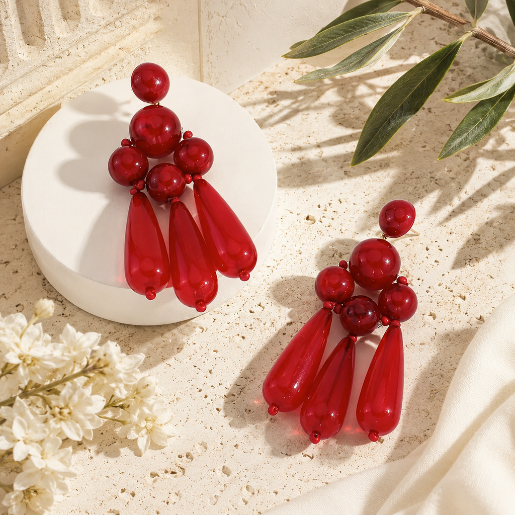 Bordeaux Flow Dangles - Hello Baabs