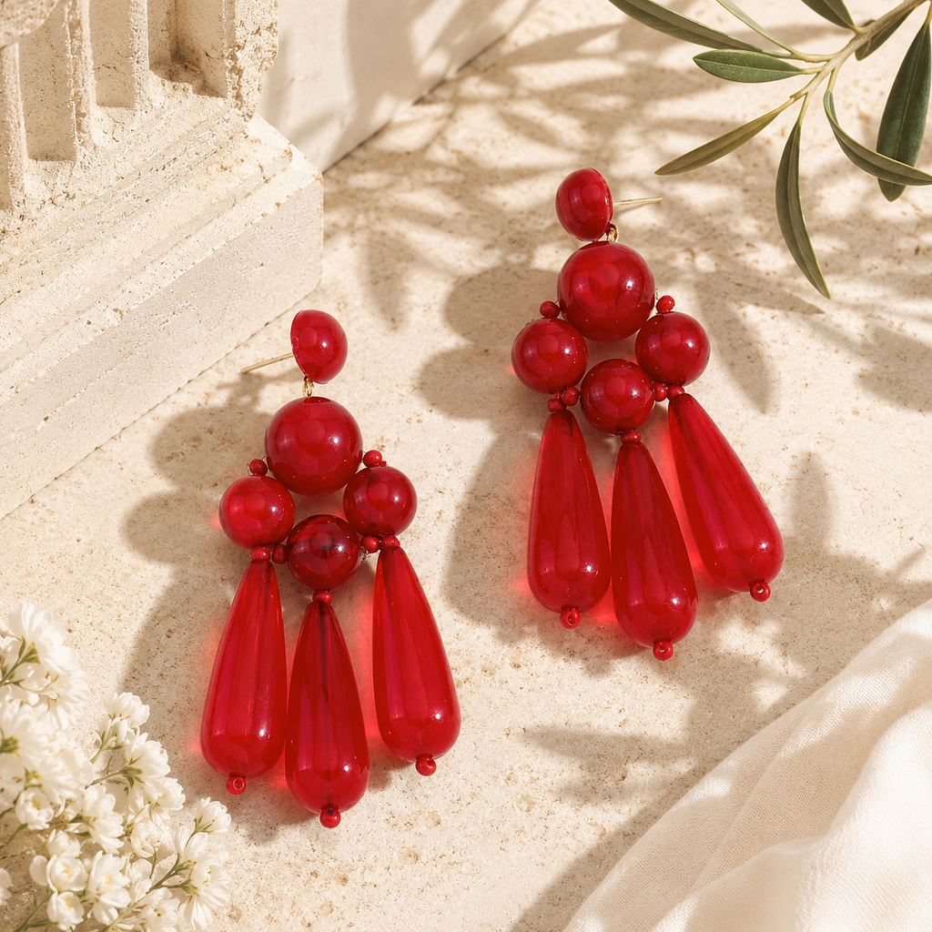 Bordeaux Flow Dangles - Hello Baabs