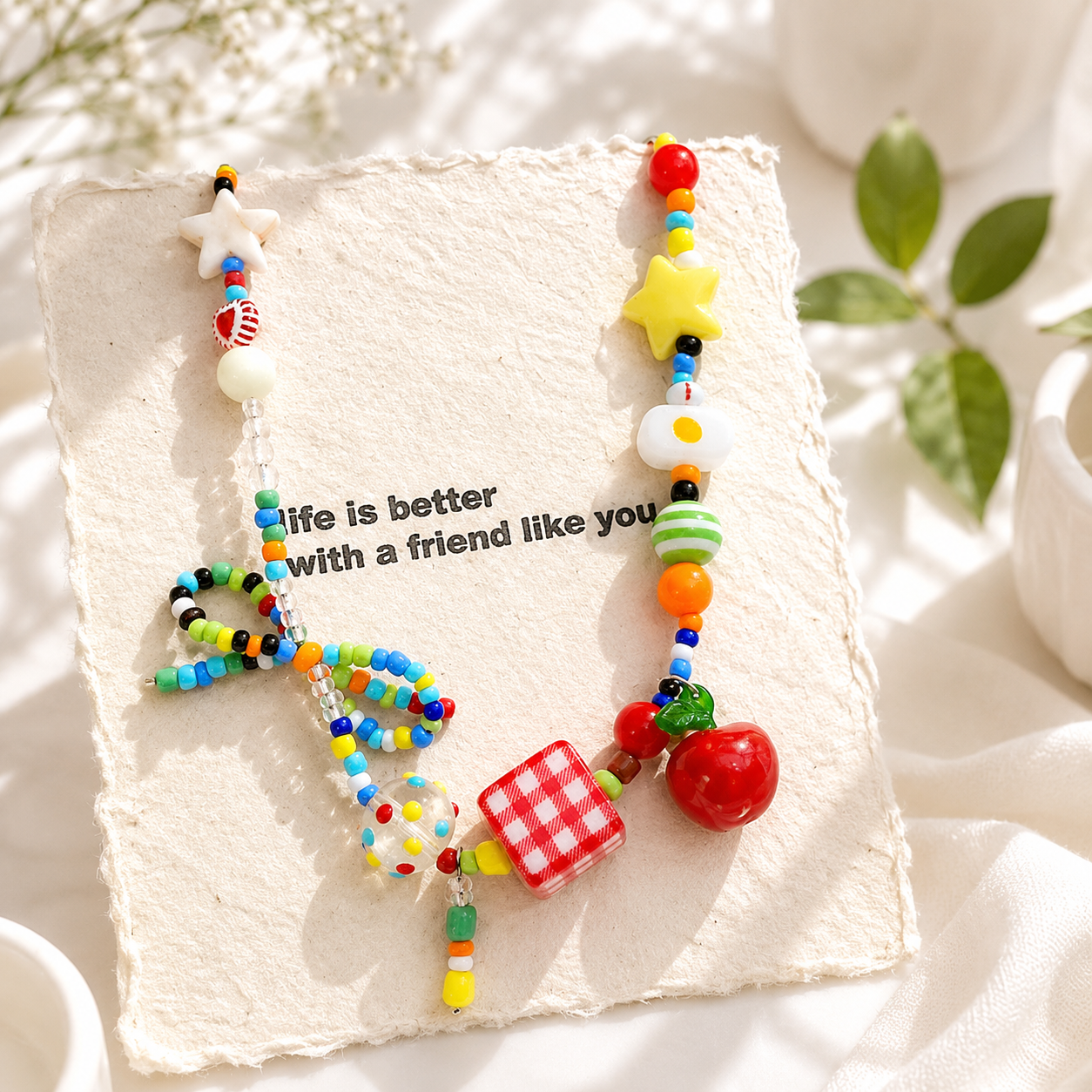 Bow & Berry Necklace - Hello Baabs
