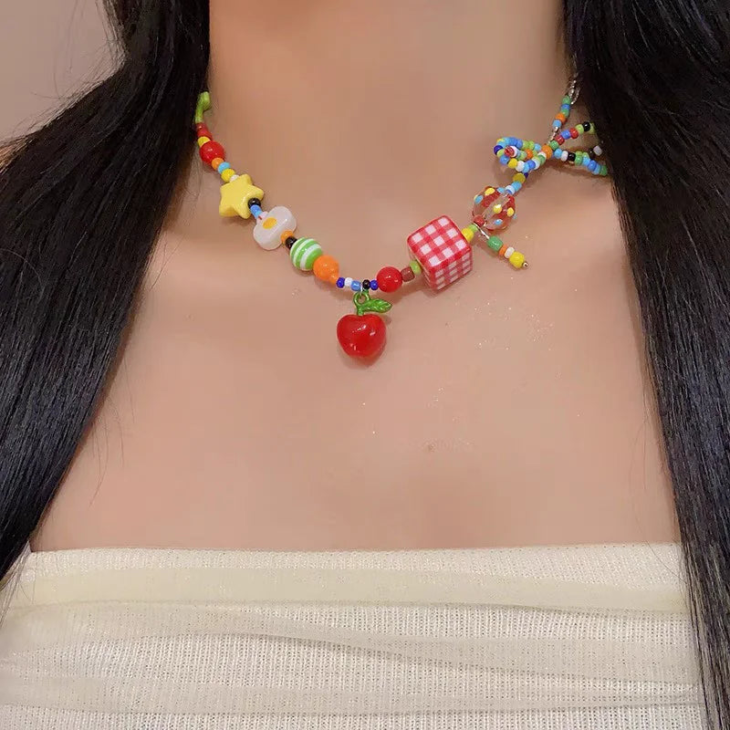 Bow & Berry Necklace - Hello Baabs LLC 