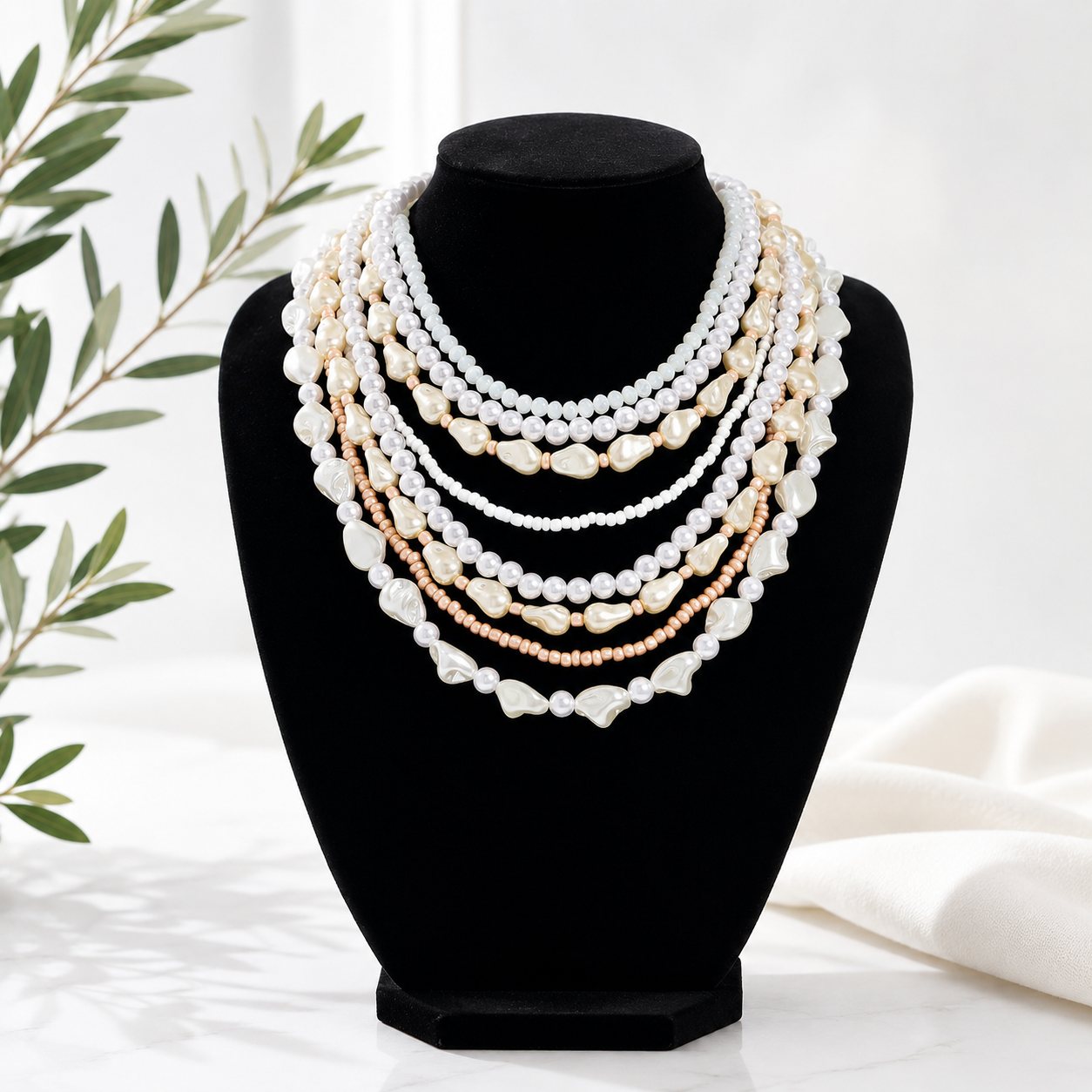 Breezy Horizon Pearl Necklace - Hello Baabs LLC 