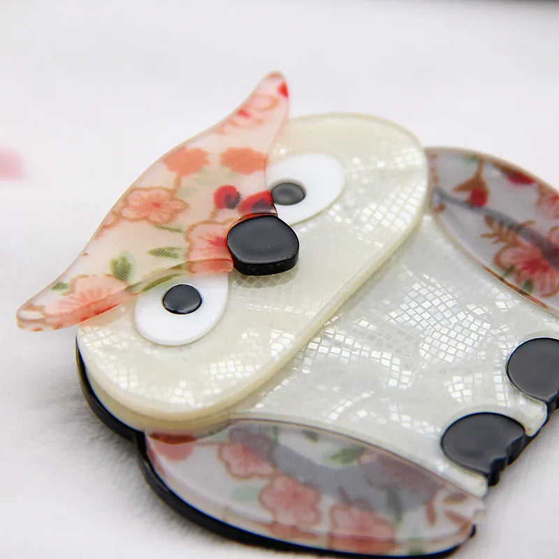 Bright-Eyed Beauty Owl Pin - 2 colors - Hello Baabs LLC 
